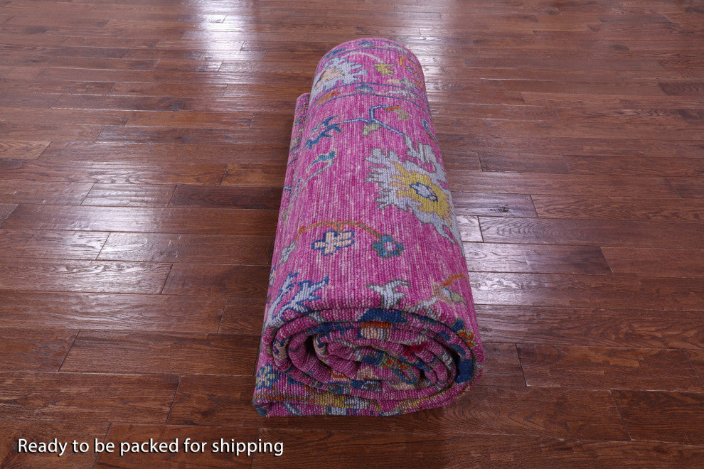 Turkish Oushak Hand-Knotted Wool Rug 8' 11" X 19' 0" - Q13572