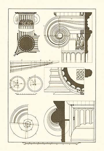 Capitals of the Erechtheum - Gallery Wrapped Canvas Art 28" x 42"