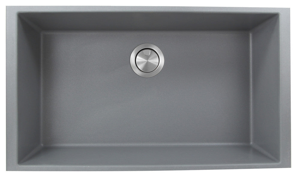 Nantucket Sinks PR3320-TI-UM 33-inch Granite Composite Sink in Titanium