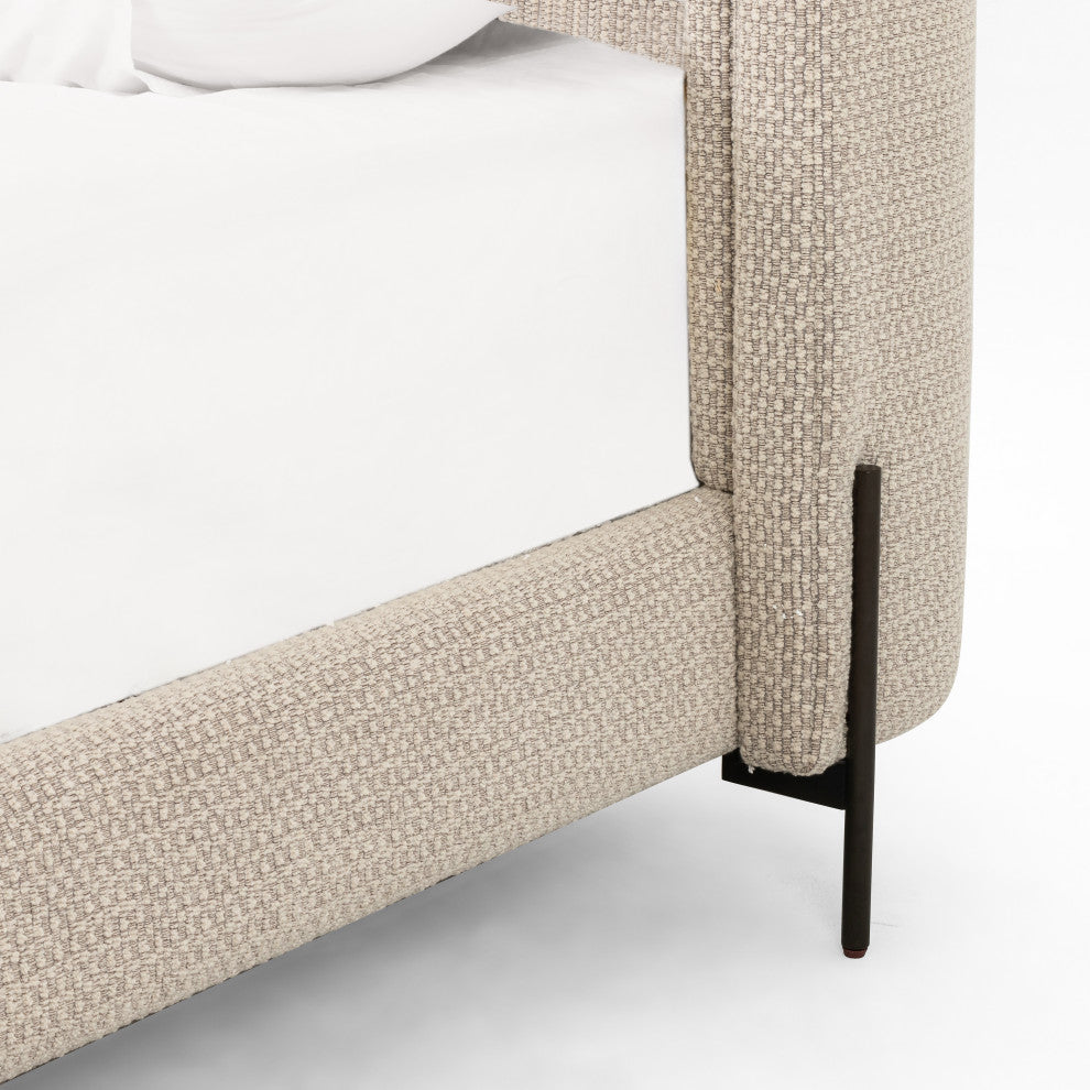 Dobson Bed-Perin Oatmeal-Queen