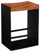 Iron Frame Counter Stool, Chamcha Wood, Natural