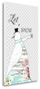 "Long Scarf Snowman" By Sarah Ogren, Giclee Print on Gallery Wrap Canvas
