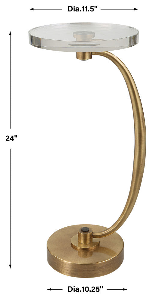 Uttermost Waveney Brass Drink Table