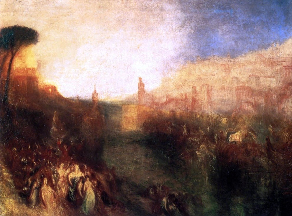 Joseph William Turner Departure of the Fleet, Gallery Wrapped Canvas, 21"x28"