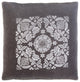 Surya Smithsonian SMI-003 20"x20" Pillow Cover, Charcoal/Light Gray