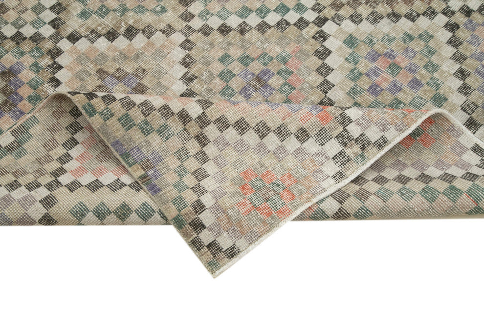 Rug N Carpet - Hand-knotted Anatolian 5' 4'' x 8' 10'' Distressed Vintage Rug