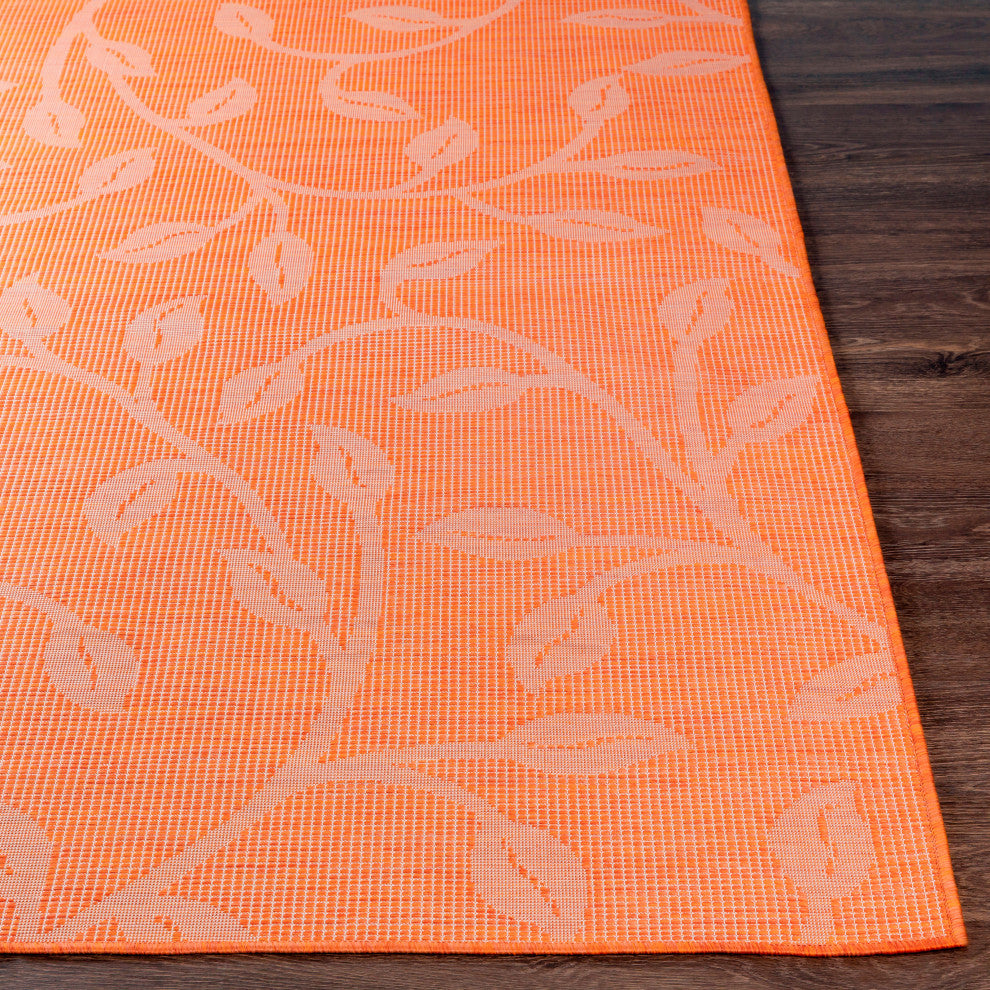 Pasadena 7'8" x 10' Orange Indoor/Outdoor Rug