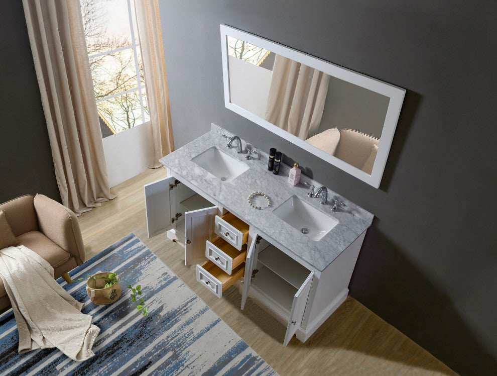 60" Kingswood Bath Vanity, White