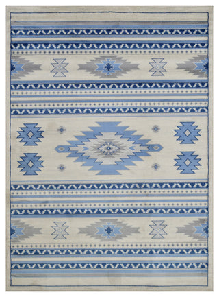 Southwestern Accent Rug, Space Blue, 6'11"x4'11"
