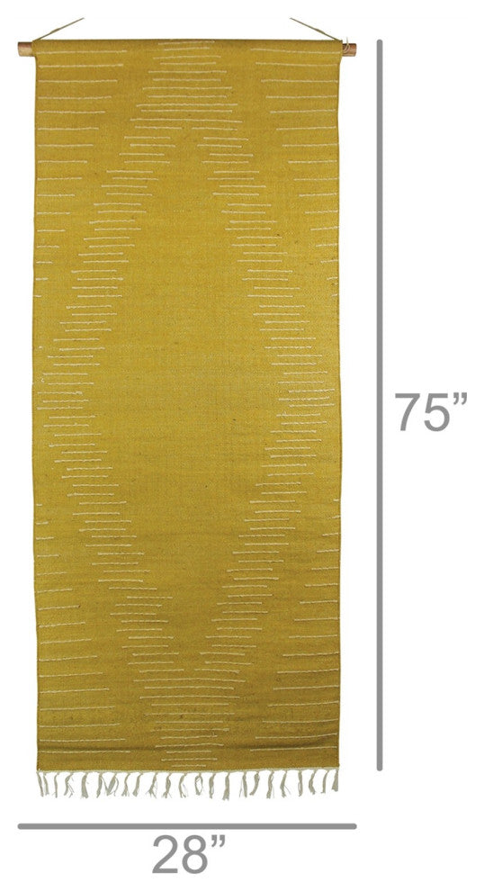 Yellow Ochre Jute Wall Hanging