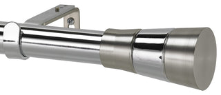 Aeronaut Non-Telescoping Curtain Rod, Stainless-Chrome-Stainless, 120''