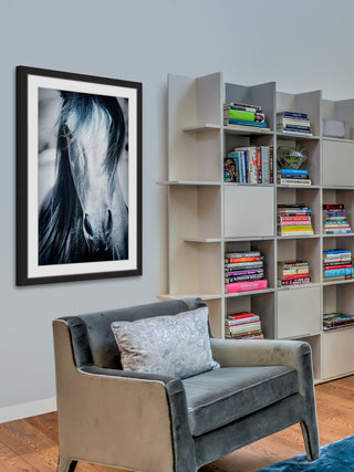 "Blue Horse" Framed Painting Print, 12x18