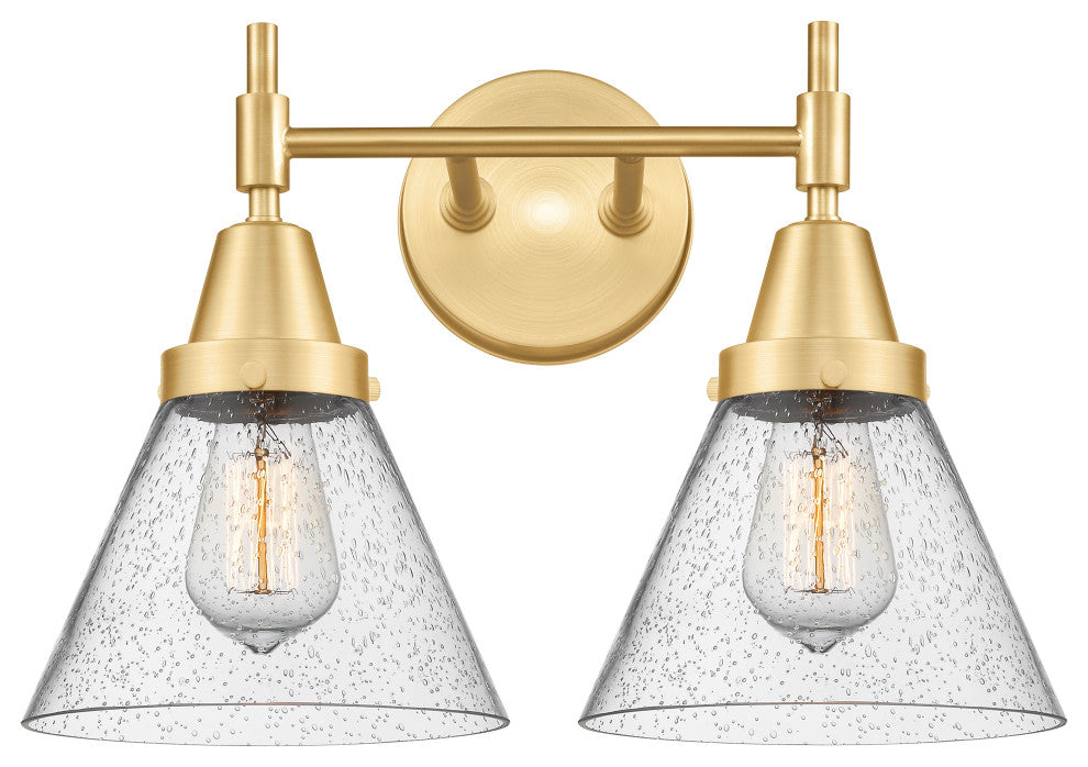 Innovations 447-2W-SG-G44-LED 2-Light Bath Vanity Light, Satin Gold