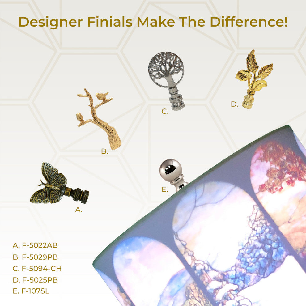 Royal Designs Modern Trendy Decorative 2-Sided Silhouette Hardback Lampshade, Fo