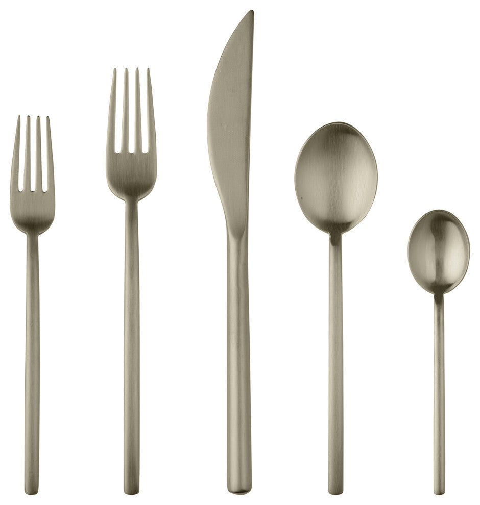 Due Flatware Set, Ice Champagne, 20 Pcs.