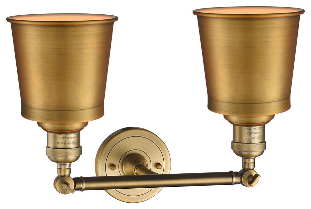 Addison 2-Light Bath Vanity-Light, Brushed Brass, Brushed Brass