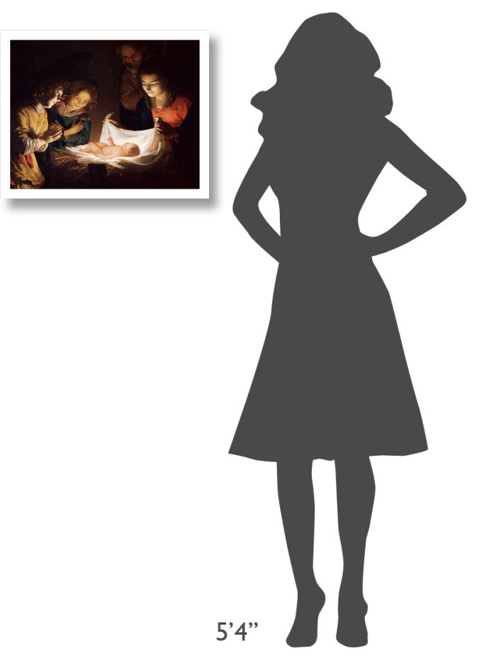 "The Adoration" Digital Paper Print by Gerrit Van Honthorst, 22"x18"