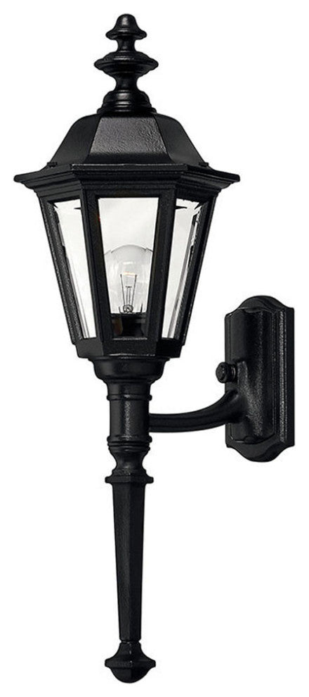 Hinkley Manor House Large Wall Mount Lantern With Tail, Black