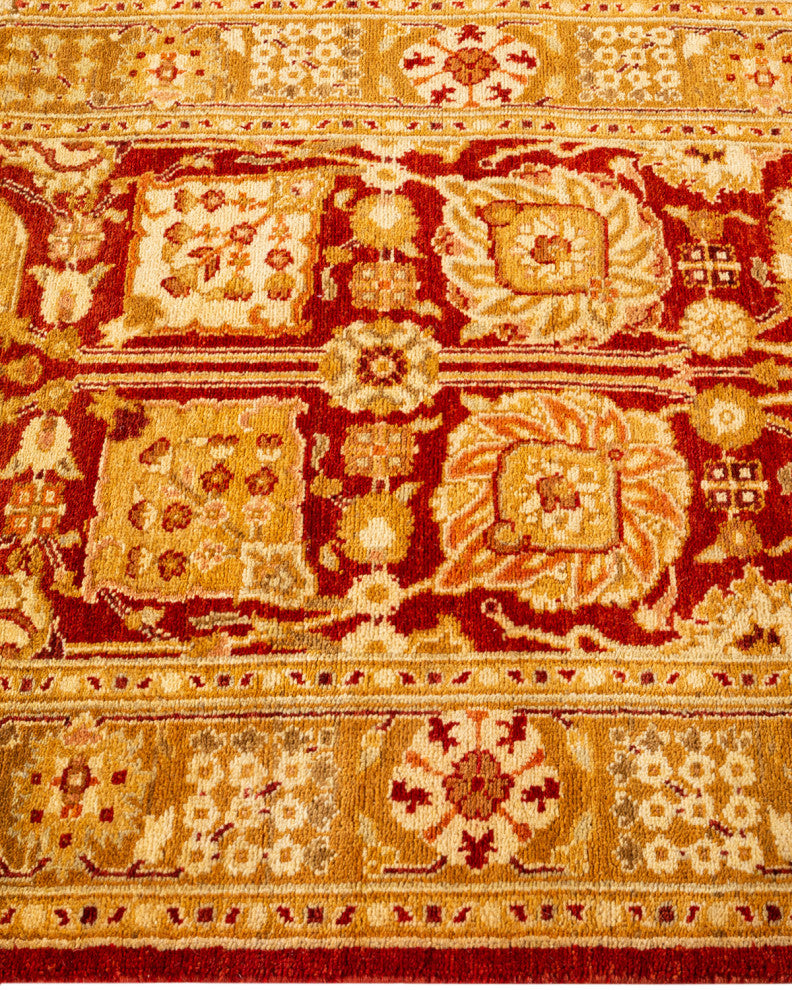 Ottoman, One-of-a-Kind Hand-Knotted Area Rug Red, 2' 6" x 10' 5"