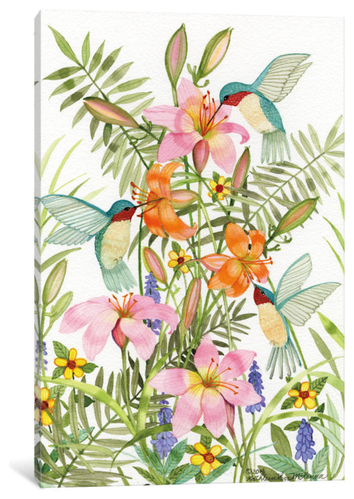 "Anniversary Daylilies" by Kathleen Parr McKenna, 40x26x1.5