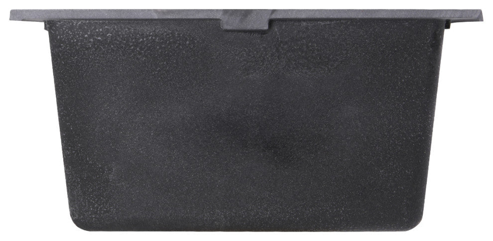 Nantucket Sinks 17" Single Bowl Undermount Granite Composite Bar-Prep Sink, Blac