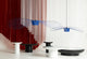 Lilly Pendant Lamp, Blue, 67" in Dia