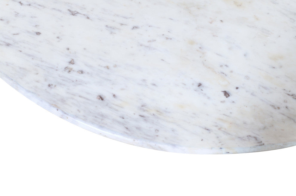 Terra Marble Top Oval Dining Table