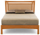 Monterey Bed, Upholstered Headboard, Natural Cherry, Sand Microsuede, King