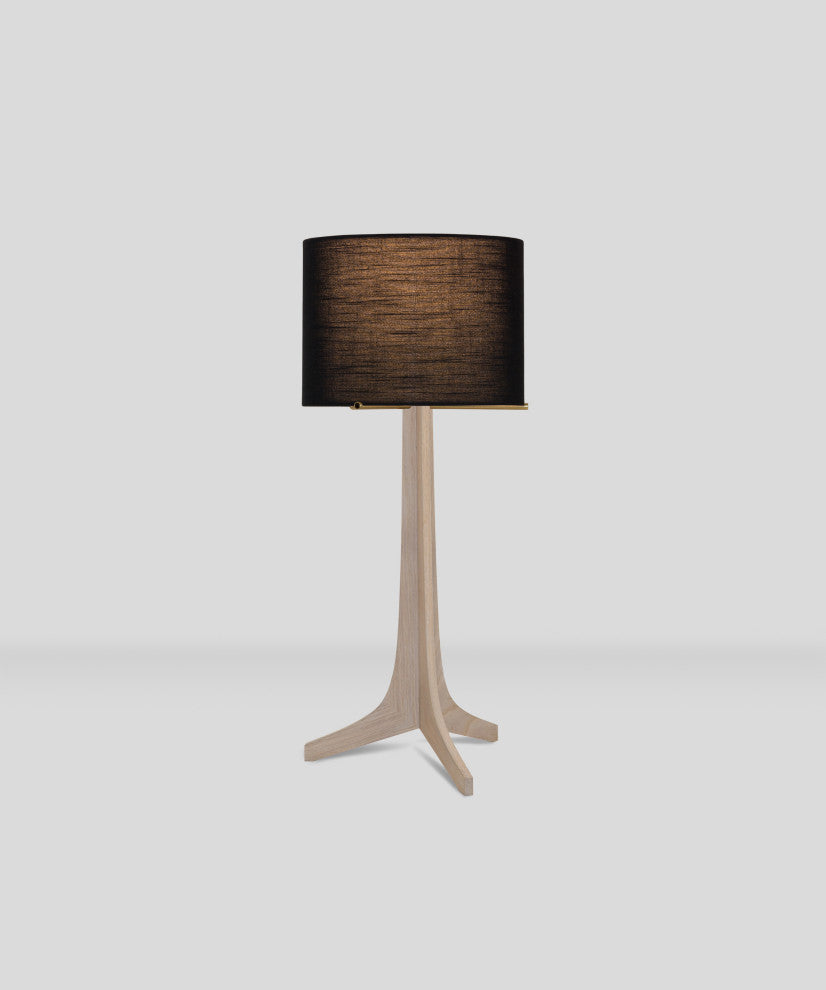 Nauta Table Lamp, Brushed Brass Black Amaretto Shade