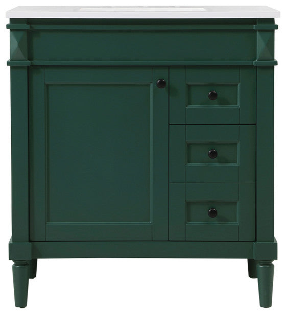 Home Living 21" Transitional Green-Light Bathroom Vanity