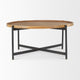 Marquisa (Large) Medium Brown Solid Wood w/ Black Iron Coffee Table