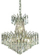 Elegant Victoria Dining Room Light, Chrome Finish With Royal Cut Crystal