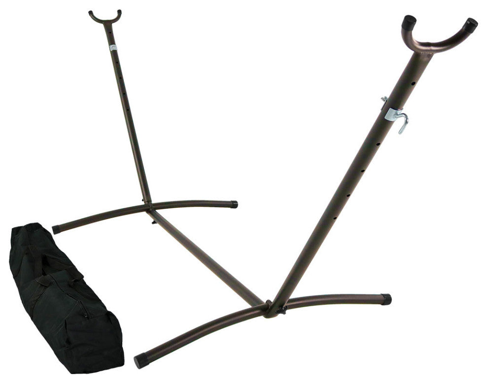 Sunnydaze Space-Saving Brazilian Hammock Stand With Carrying Case, Bronze