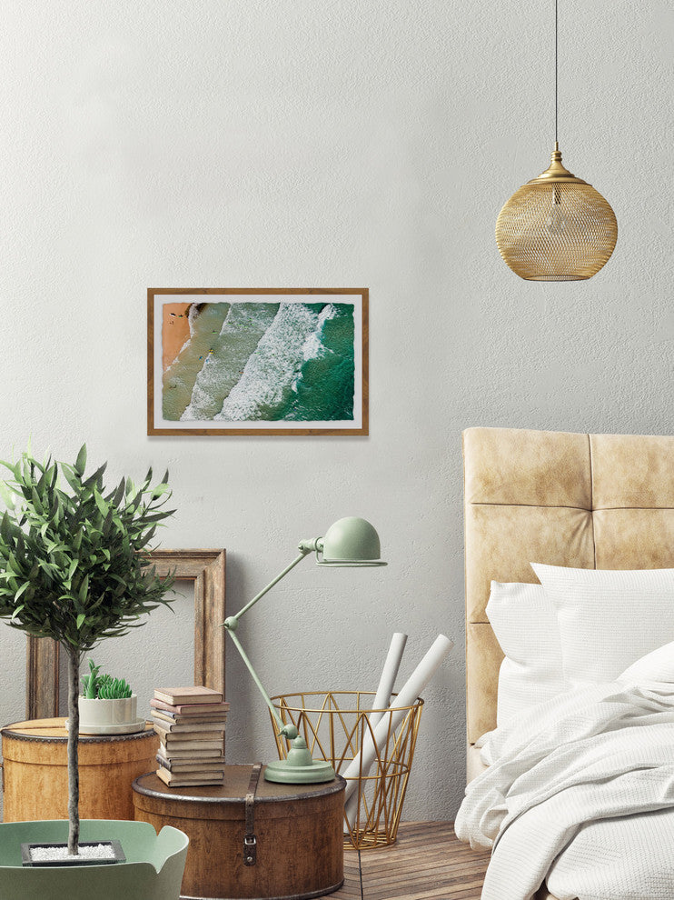 "Crashing Waves" Framed Painting Print, 18"x12"