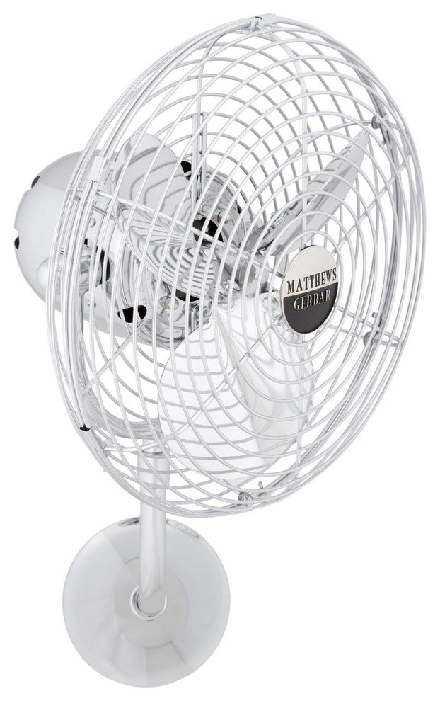 Michelle Parede Wall Fan, Polished Chrome
