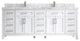 Cambridge 84 Double Sink Bath Vanity in White 2" Carrara Marble
