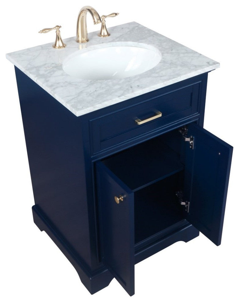 Elegant Decor Americana Bathroom Vanity VF15024BL, Blue