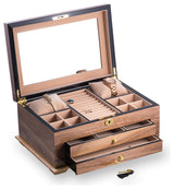 Lacquered Wood 3-Level Jewelry Bo