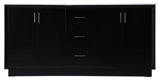 72" Double Bathroom Vanity, Black
