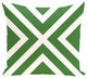 "x" Marks The Spot Stripes Print Pillow, Leaf Green, 18"x18"