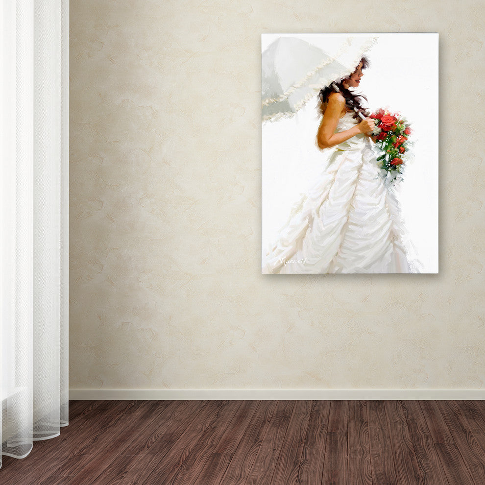 The Macneil Studio 'Bride Umbrella' Canvas Art, 32"x24"
