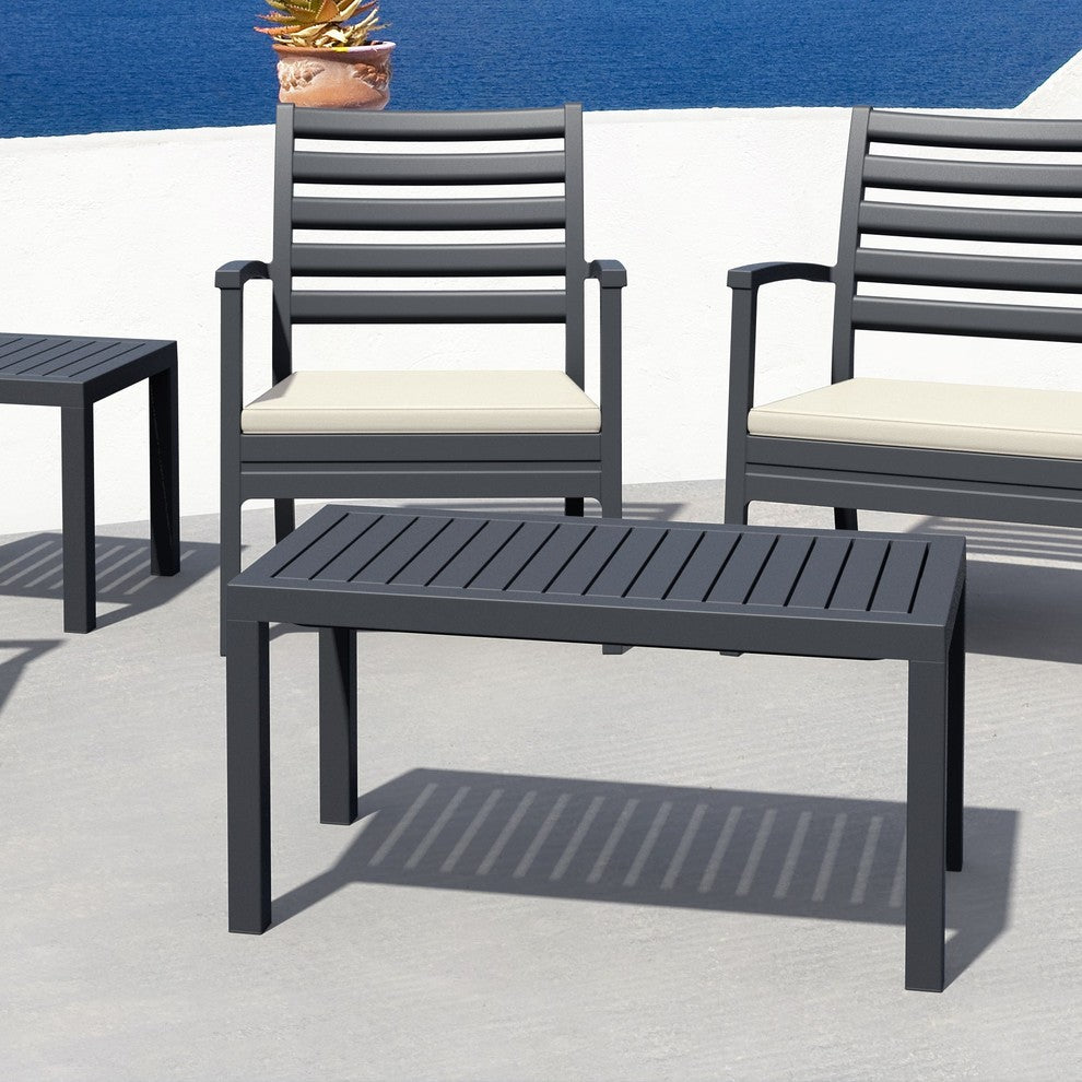 Compamia Ocean Outdoor Coffee Table, Dark Gray