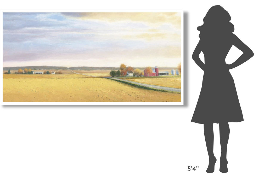 "Heartland Landscape Farm" Digital Paper Print by James Wiens, 74"x38"