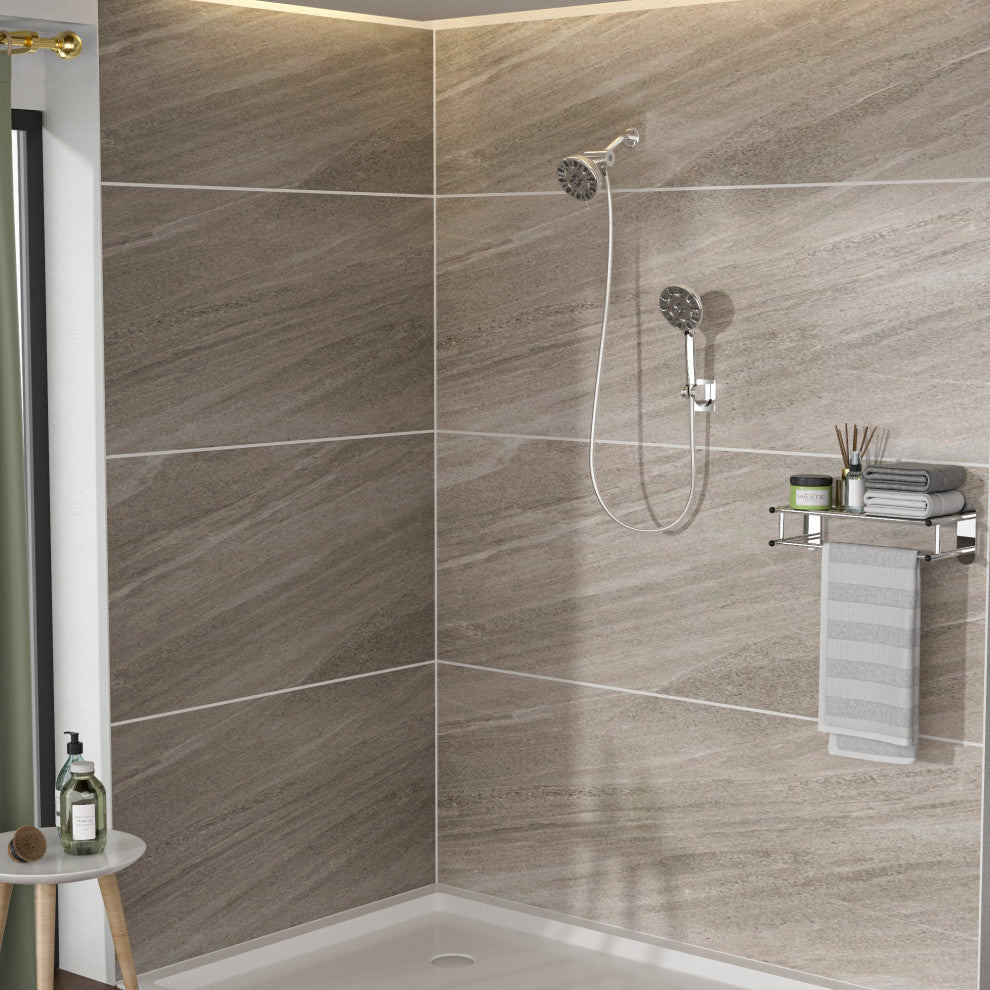Multi Function Dual Shower Head Shower System With 4.7" Rain Showerhead
