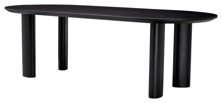 Oak Oval Dining Table S | Eichholtz Mogador, Black