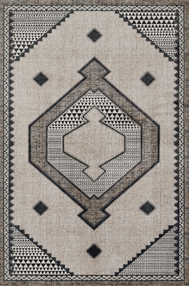 Momeni Noho Polyester Ivory Area Rug 5'3" X 7'6"