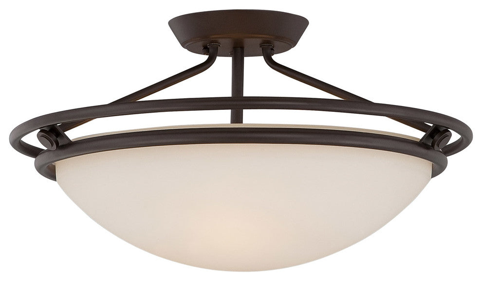 Quoizel QF1202SWT Three Light Semi-Flush Mount Ashland Western Bronze