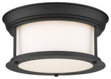 Z-Lite 2011F10 Sonna 2 Light 11"W Flush Mount Drum Ceiling - Matte Black