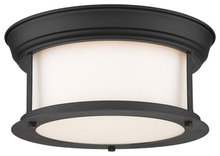 Z-Lite 2011F10 Sonna 2 Light 11"W Flush Mount Drum Ceiling - Matte Black