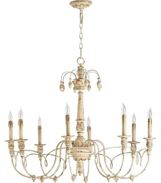 Quorum Lighting (6106-8-70) Salento Transitional Chandelier in Persian White
